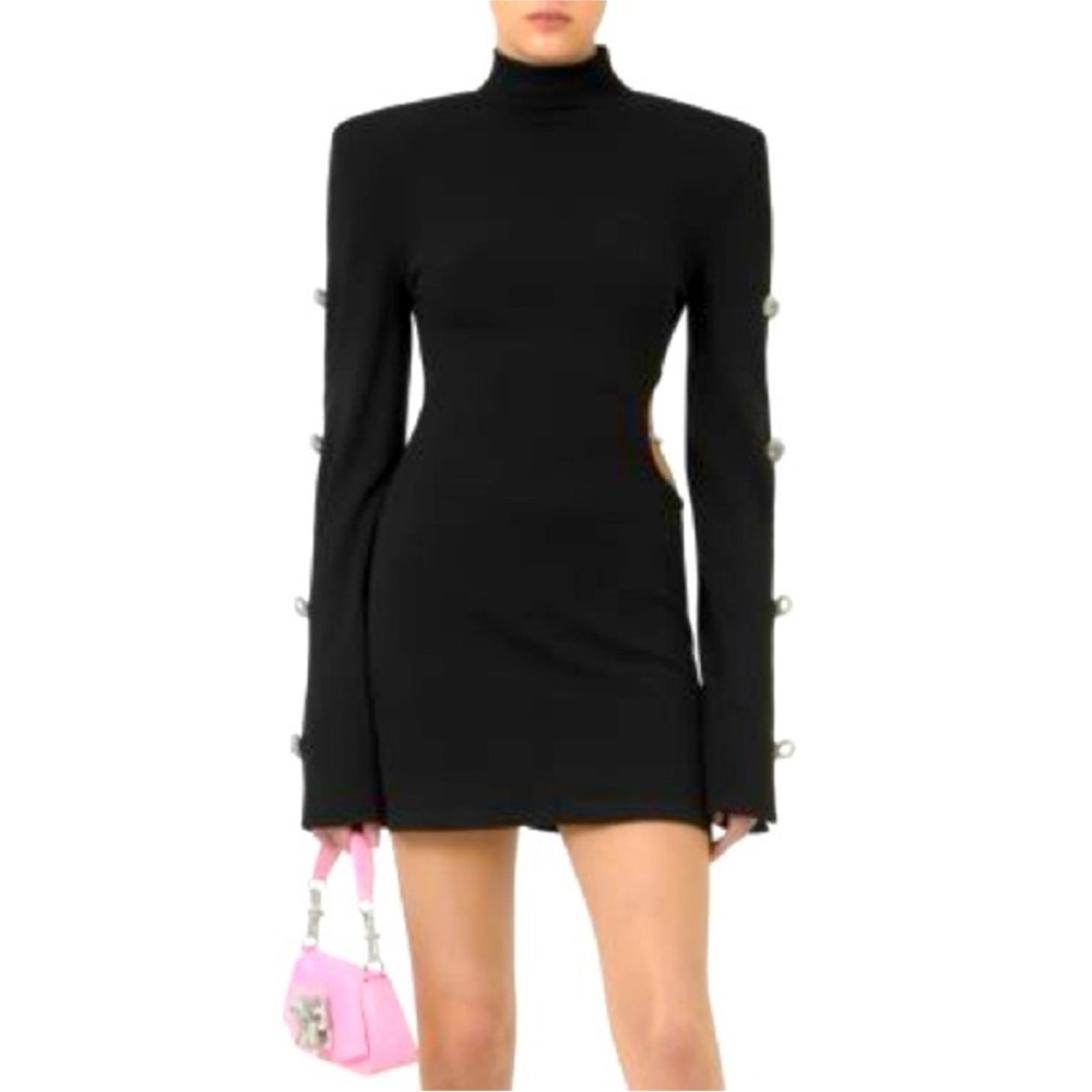 Mach & Mach crystal embellished cutout mini dress as 42 (10-12)